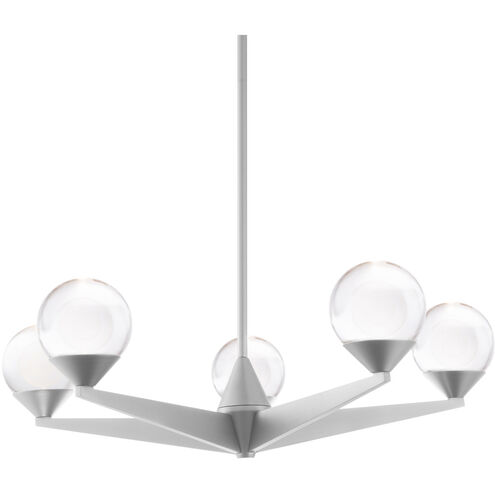 Double Bubble 5 Light 22.25 inch Satin Nickel Chandelier Ceiling Light