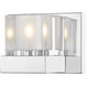 Fallon LED 6 inch Chrome Wall Sconce Wall Light in Clear and Frosted