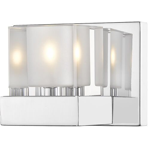 Fallon LED 6 inch Chrome Wall Sconce Wall Light in Clear and Frosted