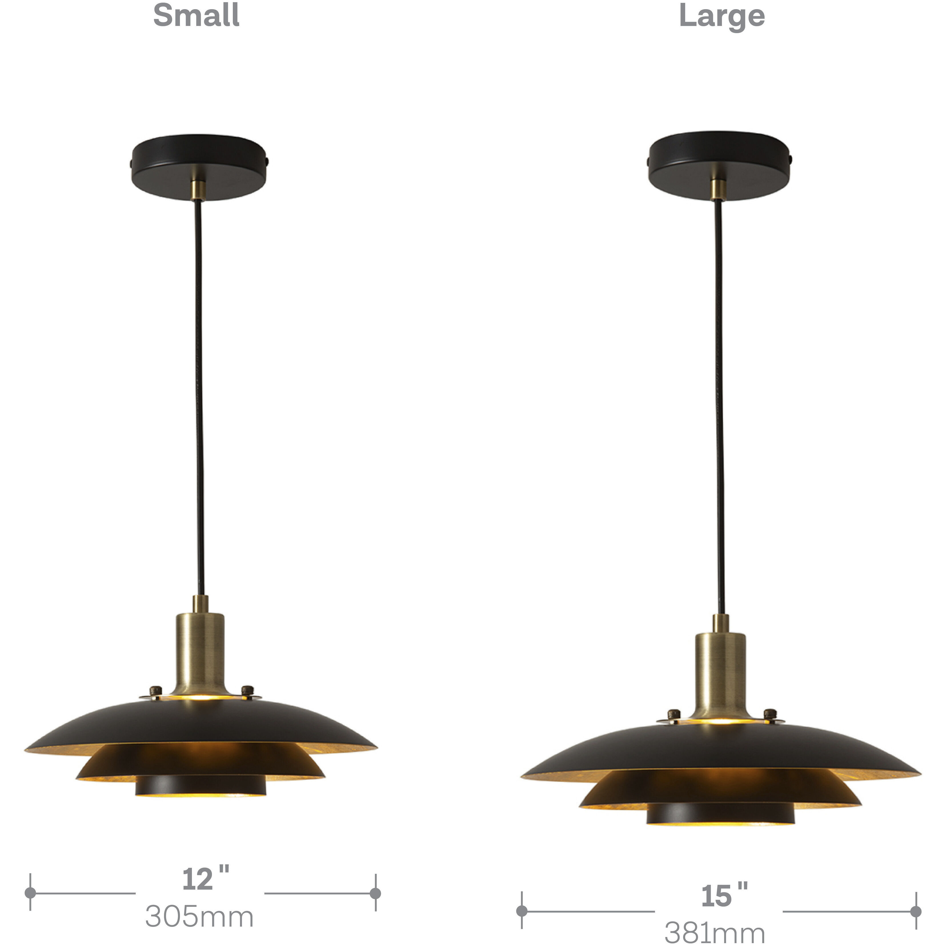 Rancho Mirage LED 15 inch Matte Black and Weathered Brass Pendant Ceiling Light, Large