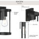 Kagen 1 Light 18 inch Matte Black Outdoor Wall Light