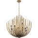 Florenza 12 Light 32 inch Legacy Brass and Dark Matte Black Chandelier Ceiling Light