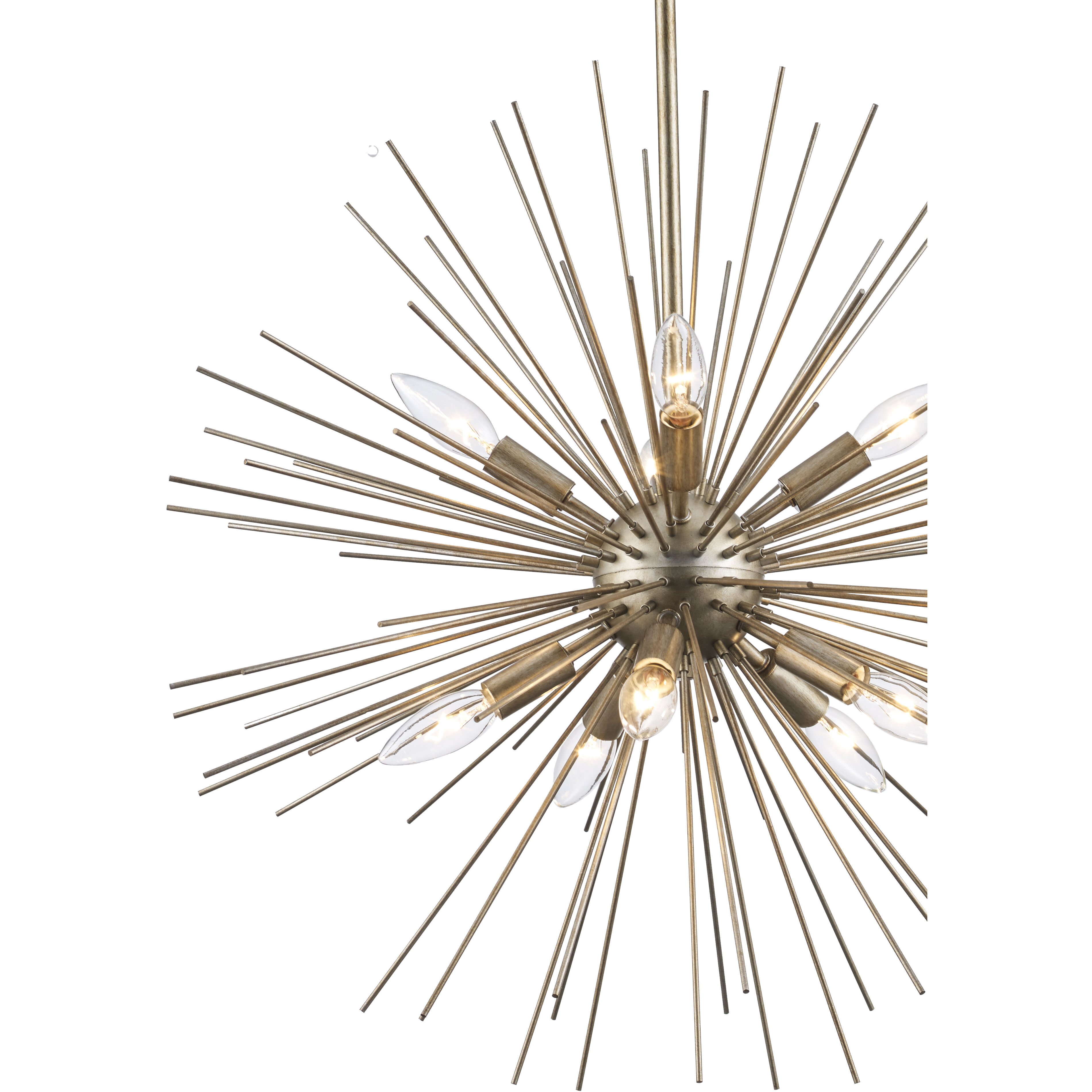 Collina 9 Light 24 inch Antique Silver Leaf Pendant Ceiling Light