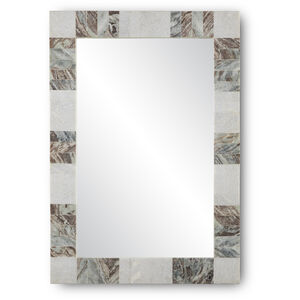 Elena 40 X 28 inch White and Brown with Mirror Mirror