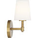 Traditional 1 Light 5.5 inch Natural Brass Wall Sconce Wall Light