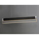 iBar LED 41.75 inch Brushed Black Linear Pendant Ceiling Light in Brushed Aluminum and Polished Chrome
