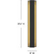MOCO Strata LED 31.5 inch Black Outdoor Wall Mount Lantern