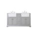Franklin 60 X 22 X 35 inch Grey Bathroom Vanity Cabinet