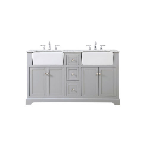 Franklin 60 X 22 X 35 inch Grey Bathroom Vanity Cabinet