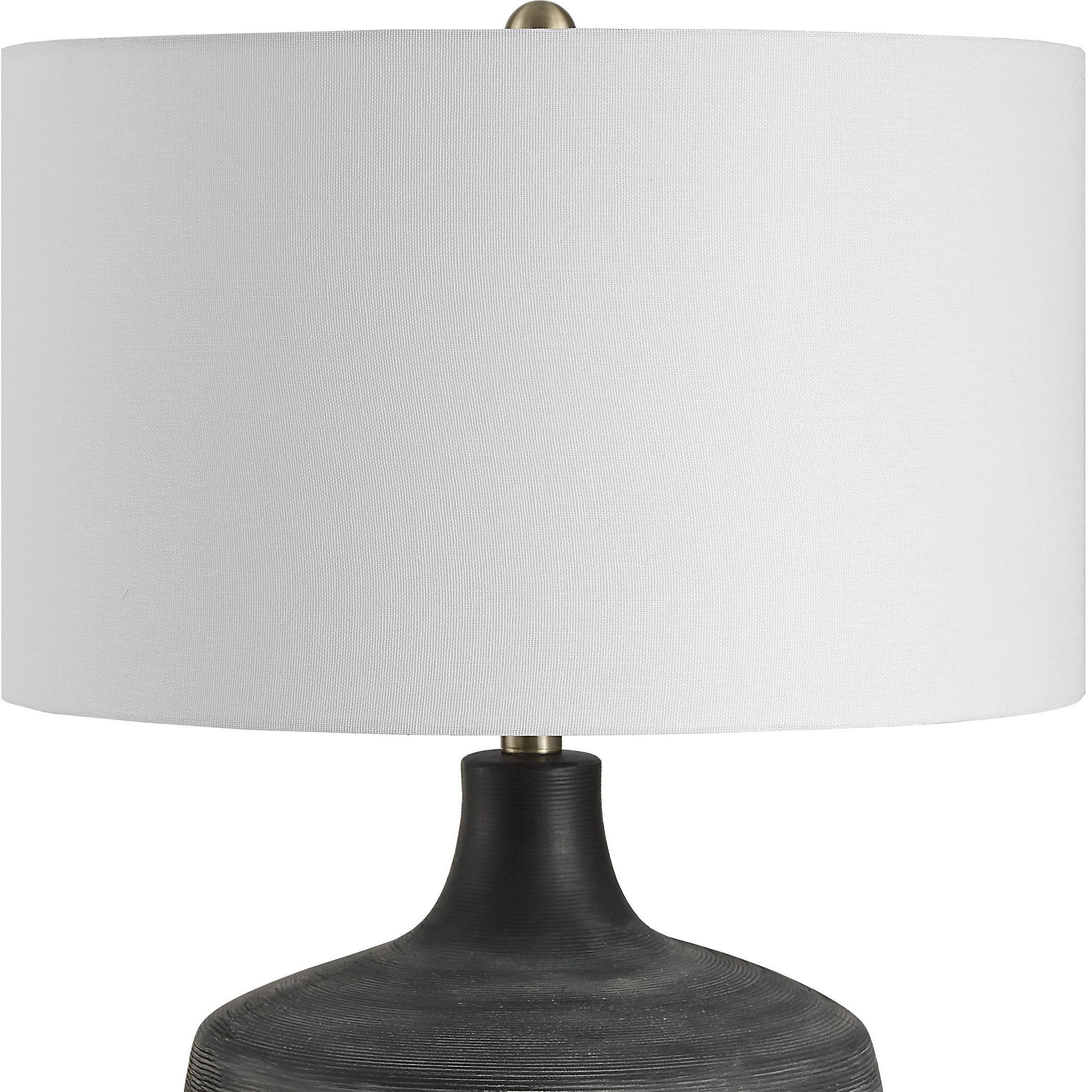 Graphite 24.5 inch 150.00 watt Distressed Charcoal and Antique Brass Table Lamp Portable Light