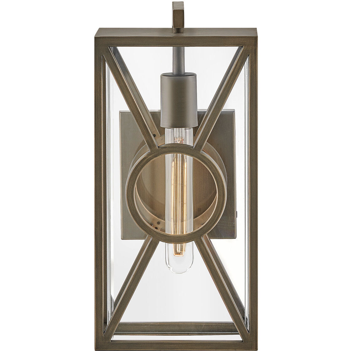 Coastal Elements Brixton Outdoor Wall Mount Lantern in Burnished Bronze, Small