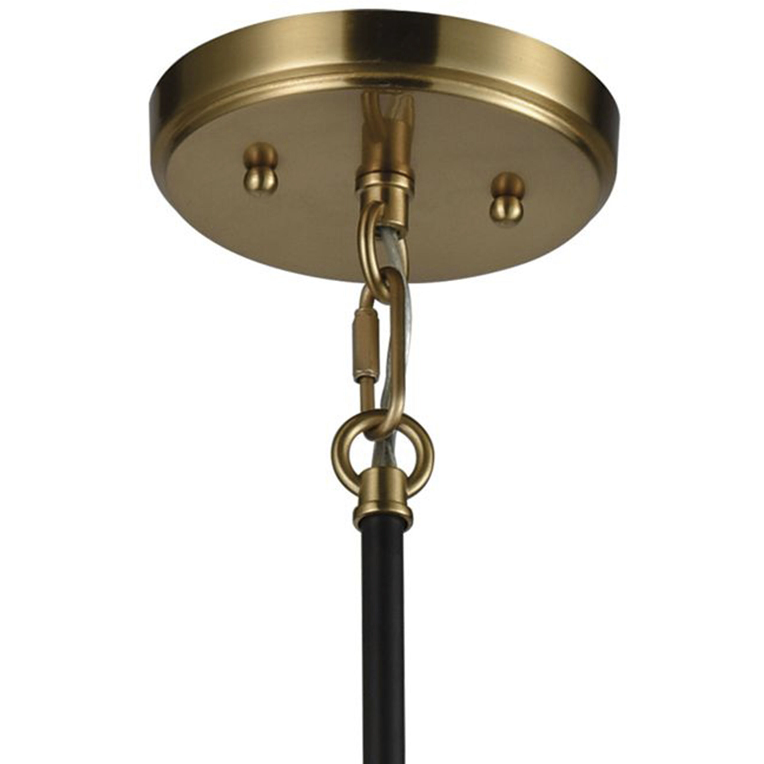 Mandeville 6 Light 23 inch Satin Brass with Oil Rubbed Bronze Chandelier Ceiling Light