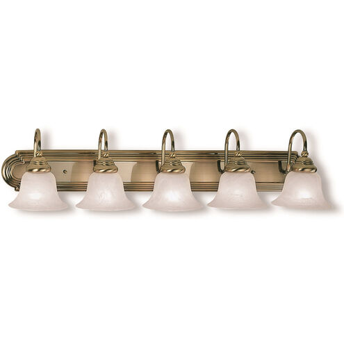 Belmont 5 Light 36 inch Antique Brass Bath Vanity Wall Light