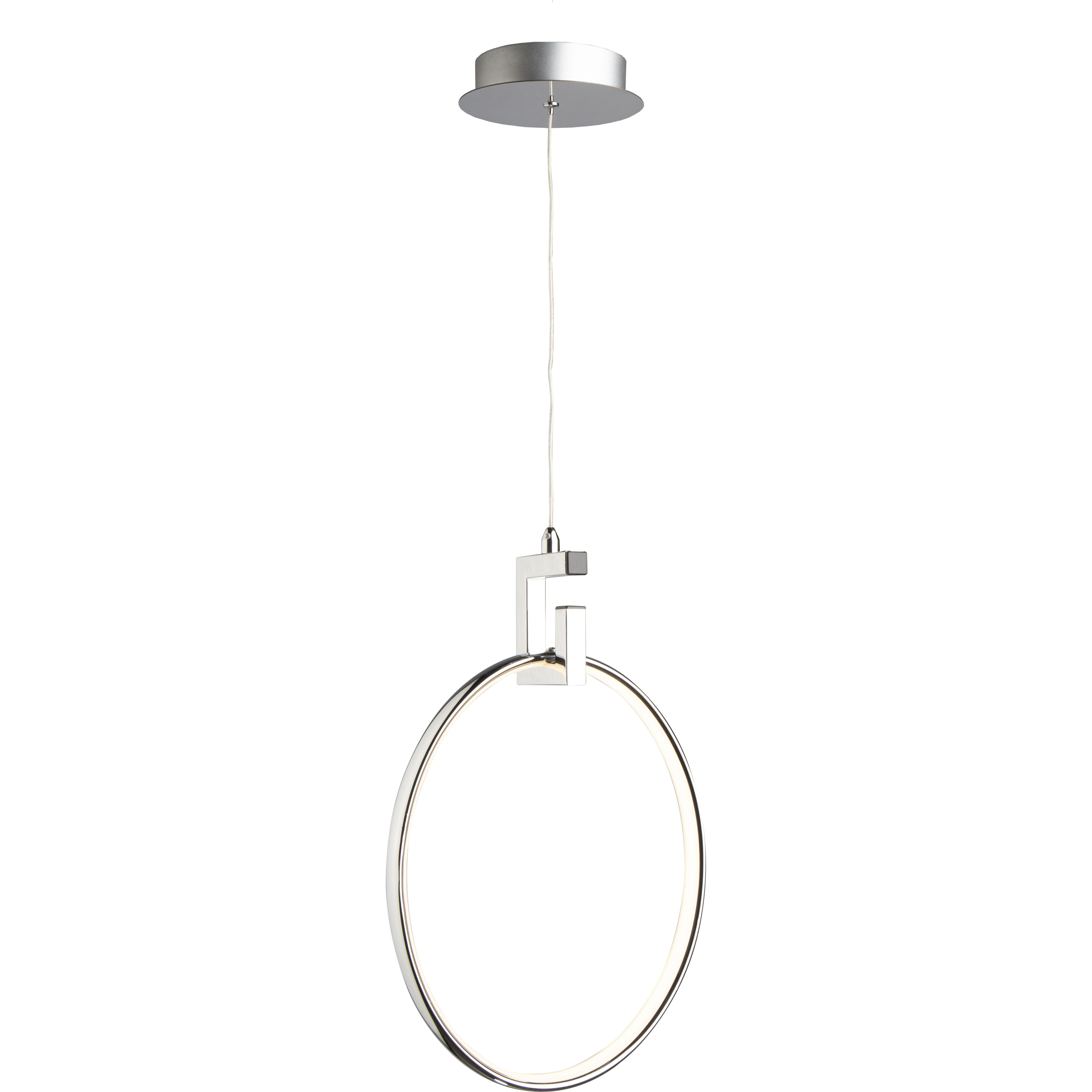 Artcraft SC13263CH Trapeze LED 11.75 inch Chrome Pendant Ceiling Light