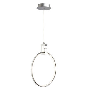 Trapeze LED 11.75 inch Chrome Pendant Ceiling Light