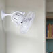 Atlas Kaye 17.5 inch Gloss White Oscillating Wall Fan