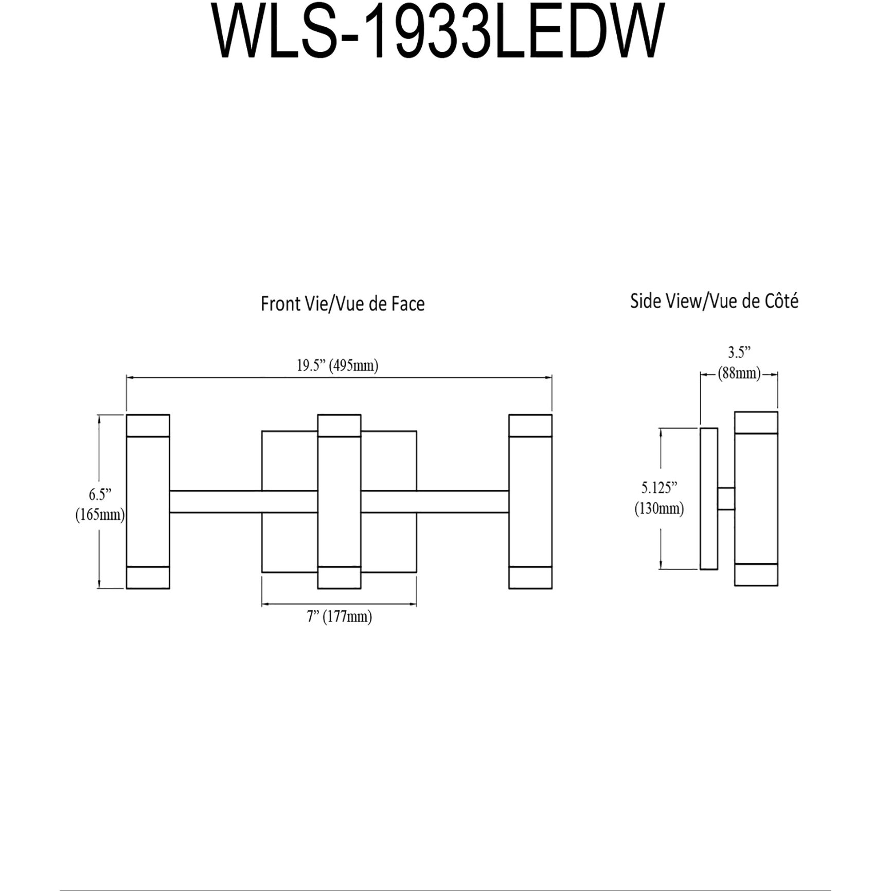 Wilson LED 19.5 inch Polished Chrome Vanity Light Wall Light