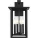 Sheridan 4 Light 17 inch Black Outdoor Wall Sconce