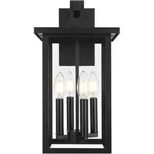 Sheridan 4 Light 17 inch Black Outdoor Wall Sconce