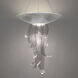 Tendril LED 26 inch Silver Leaf Indoor Hanging Lighting Ceiling Light