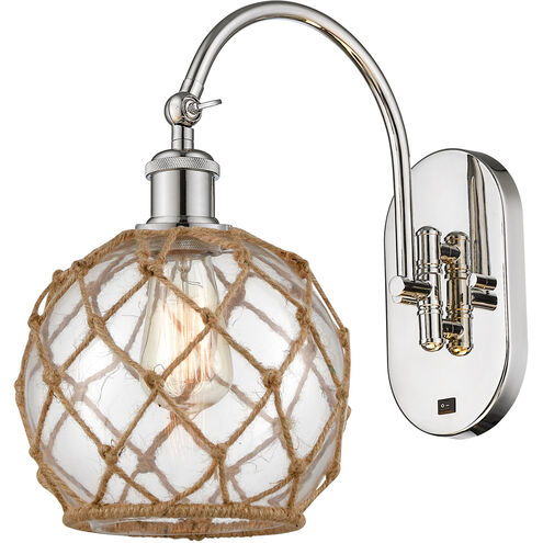 Ballston Farmhouse Rope LED 8 inch Polished Nickel Sconce Wall Light