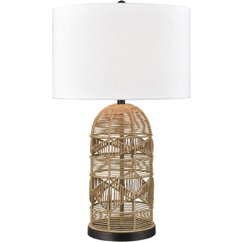 Peckham 30 inch 150 watt Natural with Dark Bronze Table Lamp Portable Light