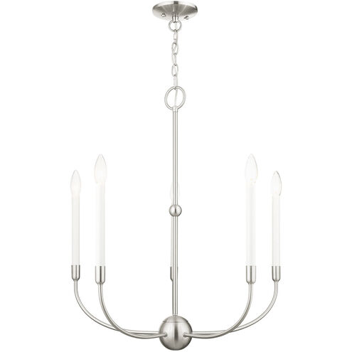 Clairmont 5 Light 24 inch Brushed Nickle Chandelier Ceiling Light in Brushed Nickel