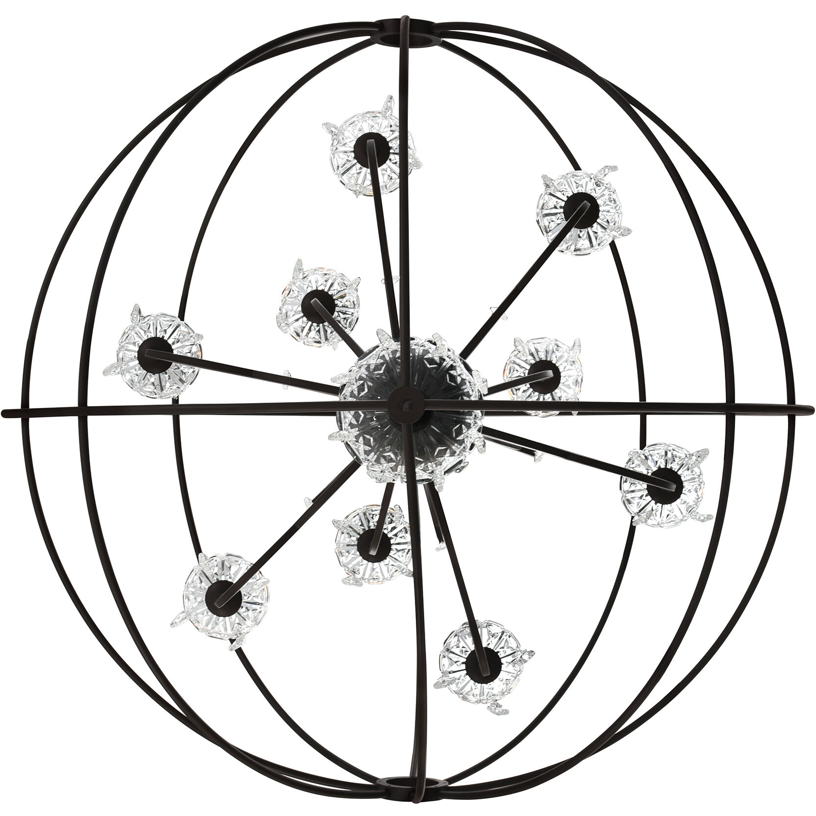 Campechia 9 Light 36 inch Brown Up Chandelier Ceiling Light