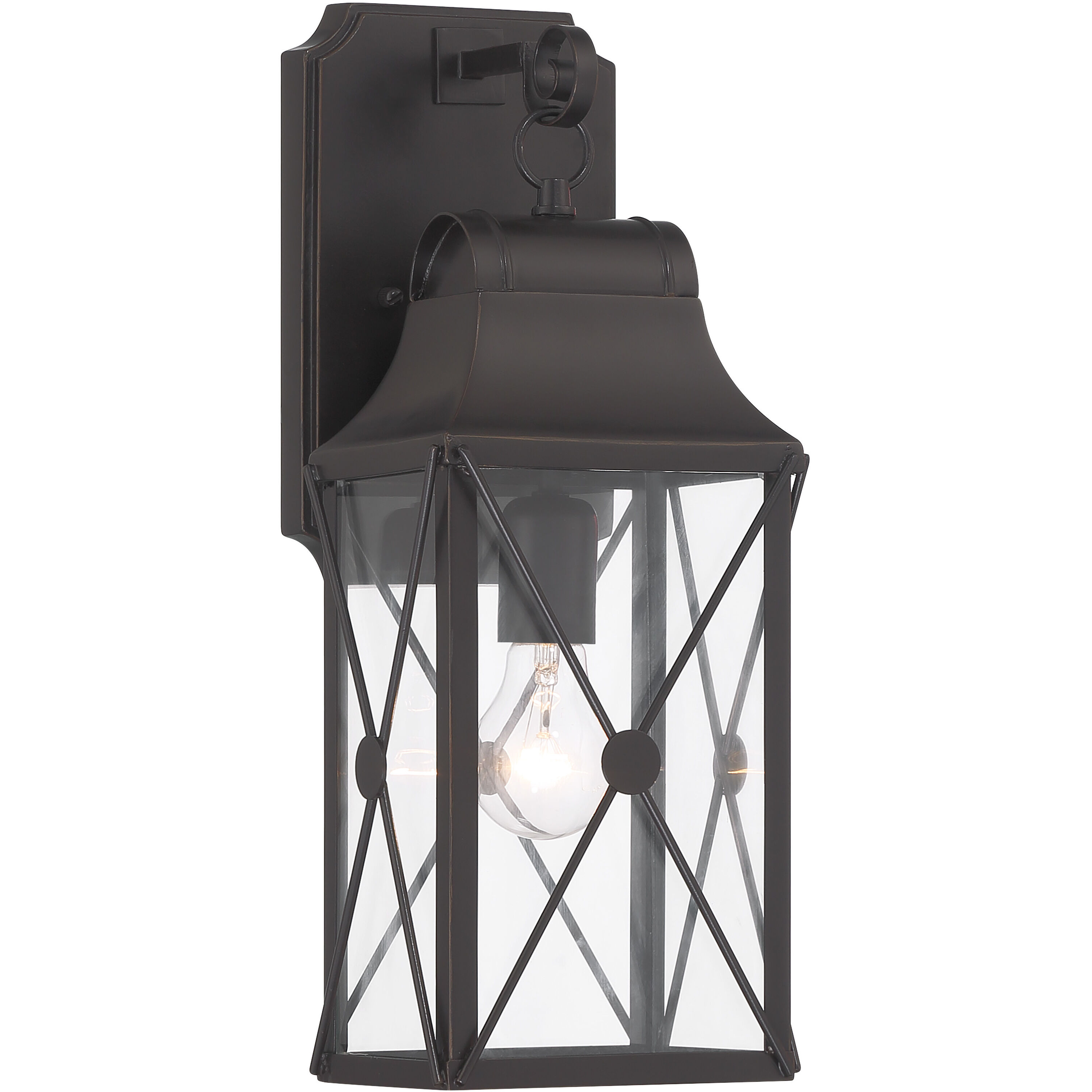 De Luz 1 Light 17 inch Oil Rubbed Bronze/Gold Outdoor Wall Mount, The Great Outdoors