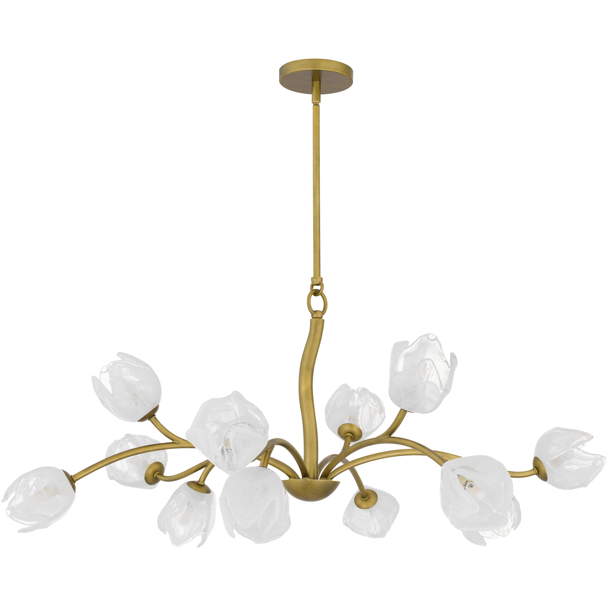 Walker 12 Light 40 inch Vintage Brass Chandelier Ceiling Light