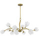 Walker 12 Light 40 inch Vintage Brass Chandelier Ceiling Light