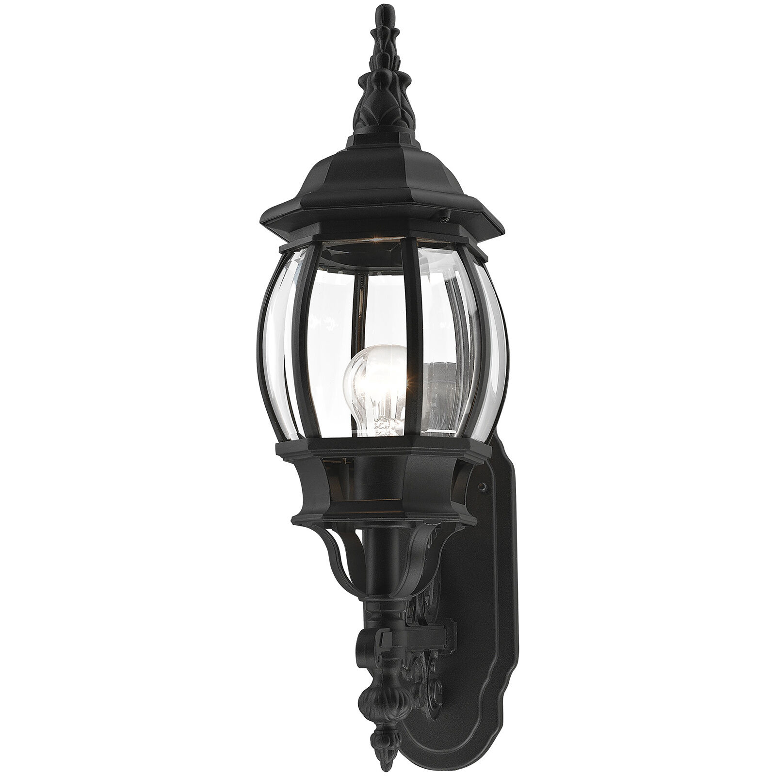 Frontenac 1 Light 20 inch Textured Black Outdoor Wall Lantern