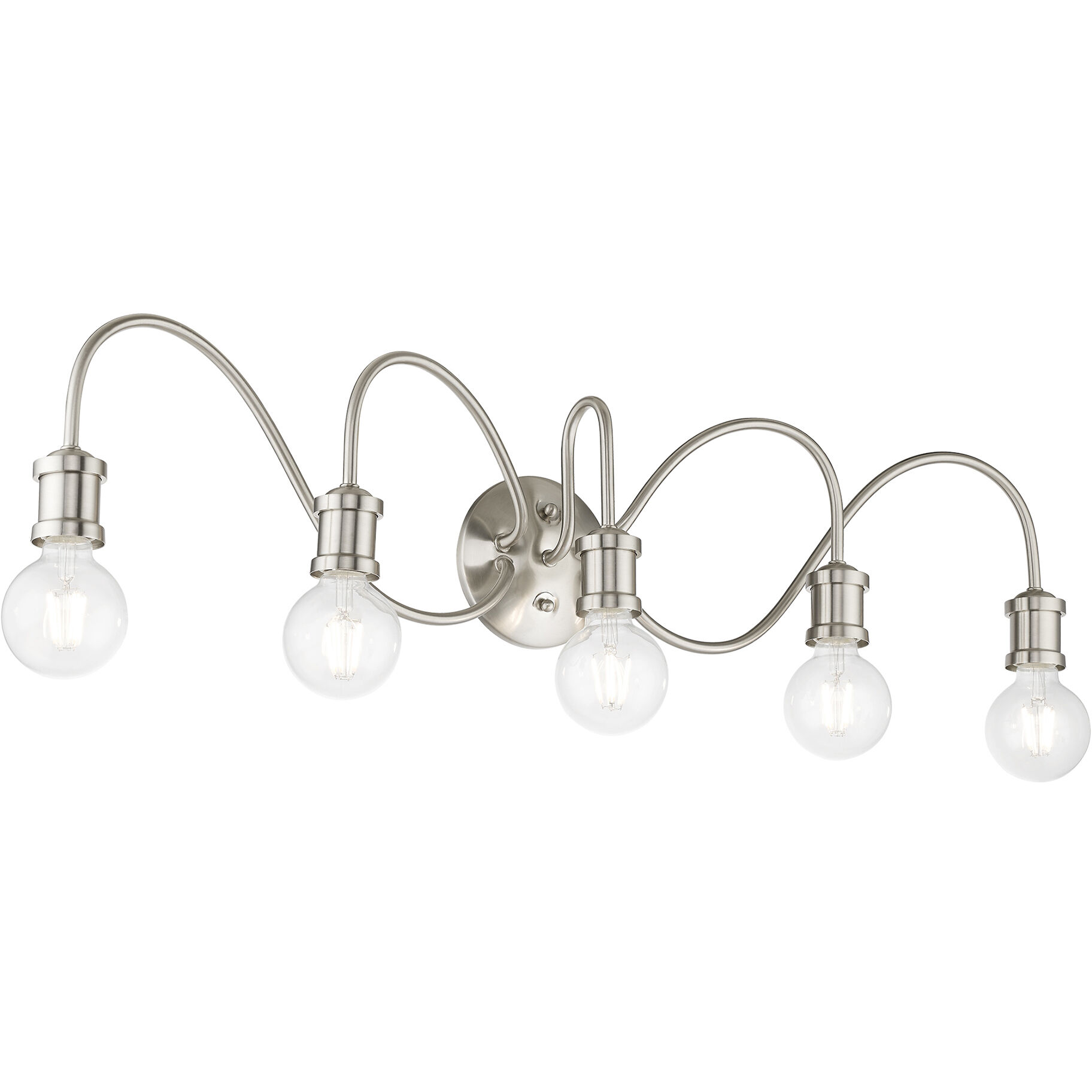 Lansdale 5 Light 34 inch Brushed Nickel Vanity Sconce Wall Light, Large