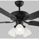 Linden 52 LED 3 52 inch Midnight Black Ceiling Fan