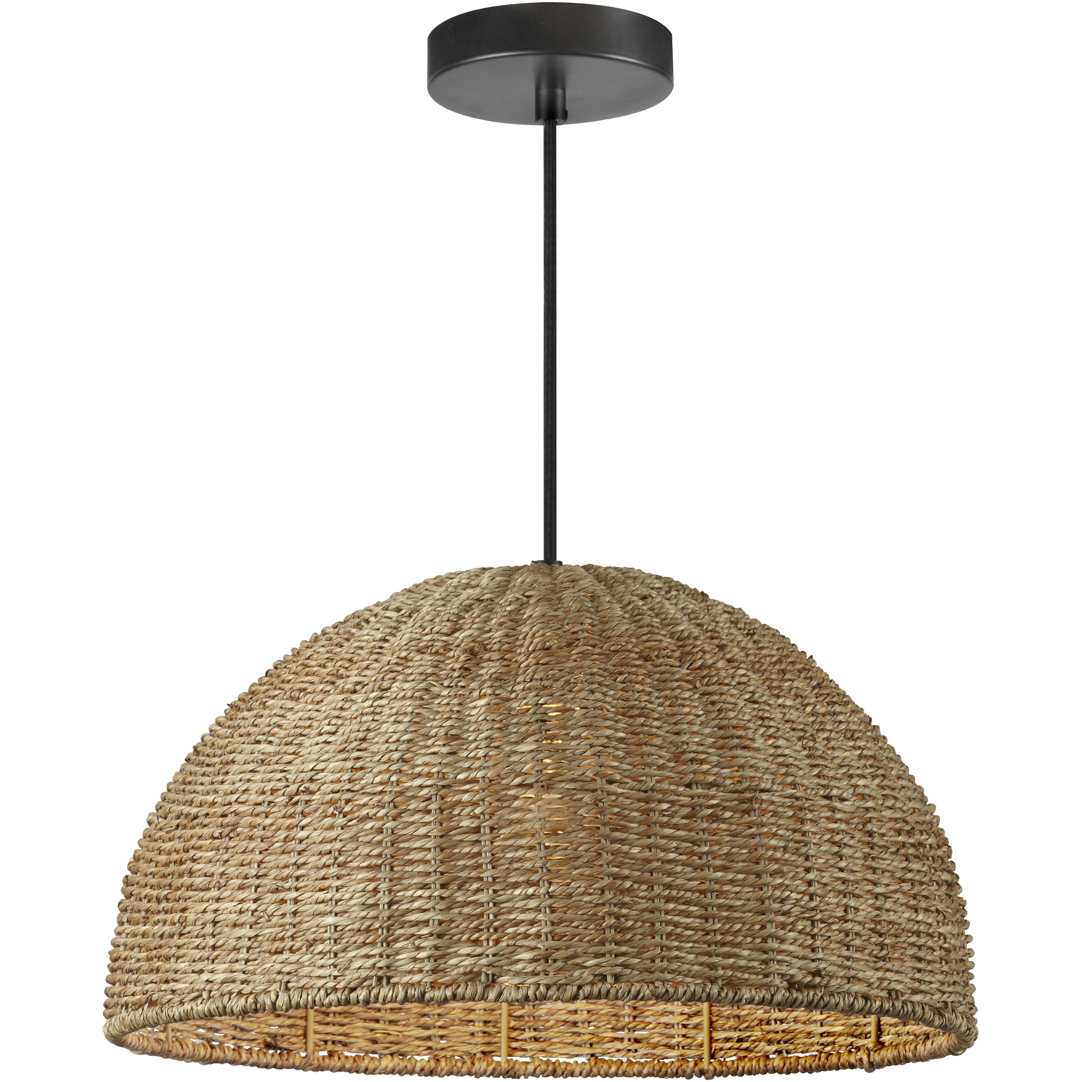 Pourel 1 Light 15.75 inch Natural Pendant Ceiling Light