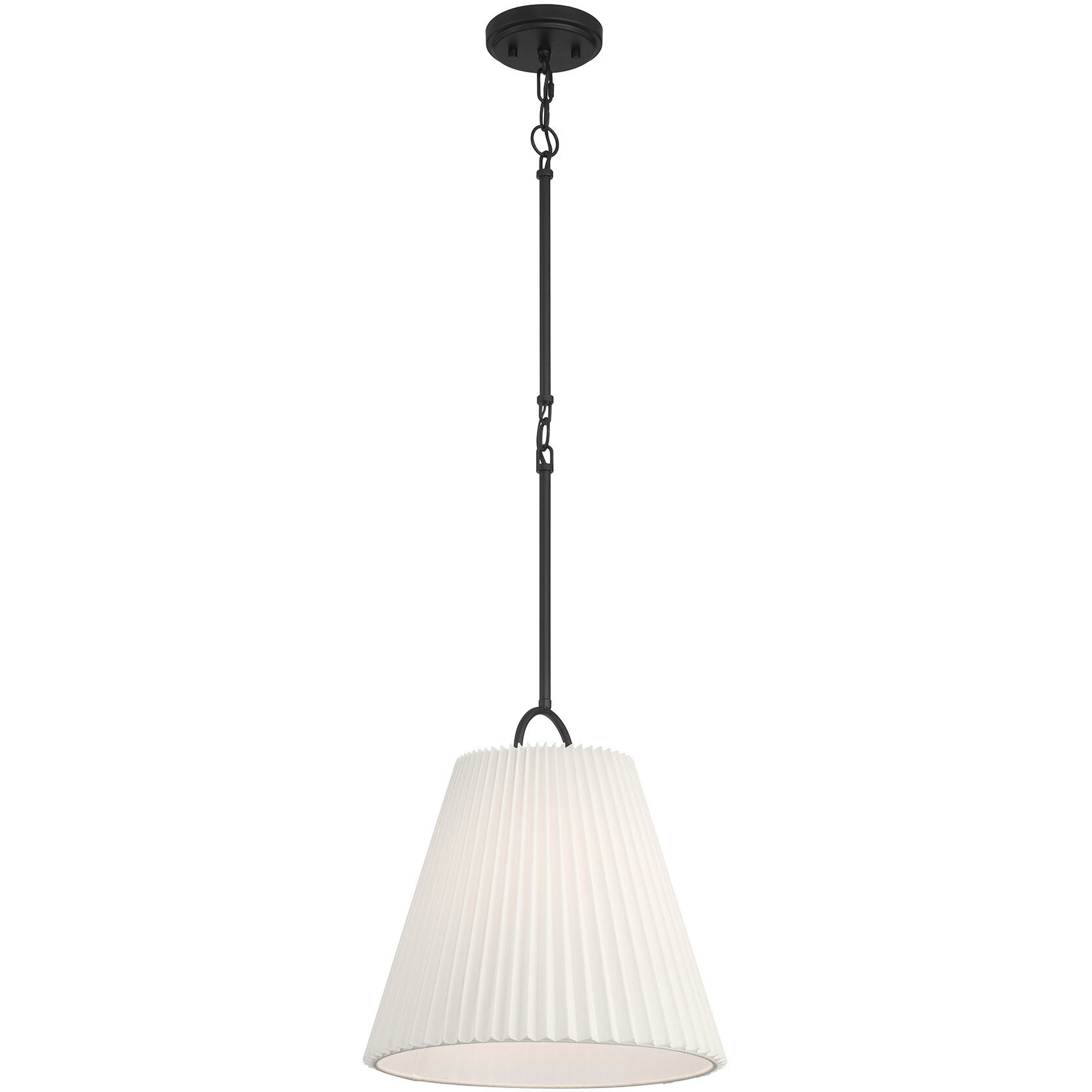 Scandinavian 1 Light 15 inch Matte Black Pendant Ceiling Light