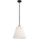 Scandinavian 1 Light 15 inch Matte Black Pendant Ceiling Light