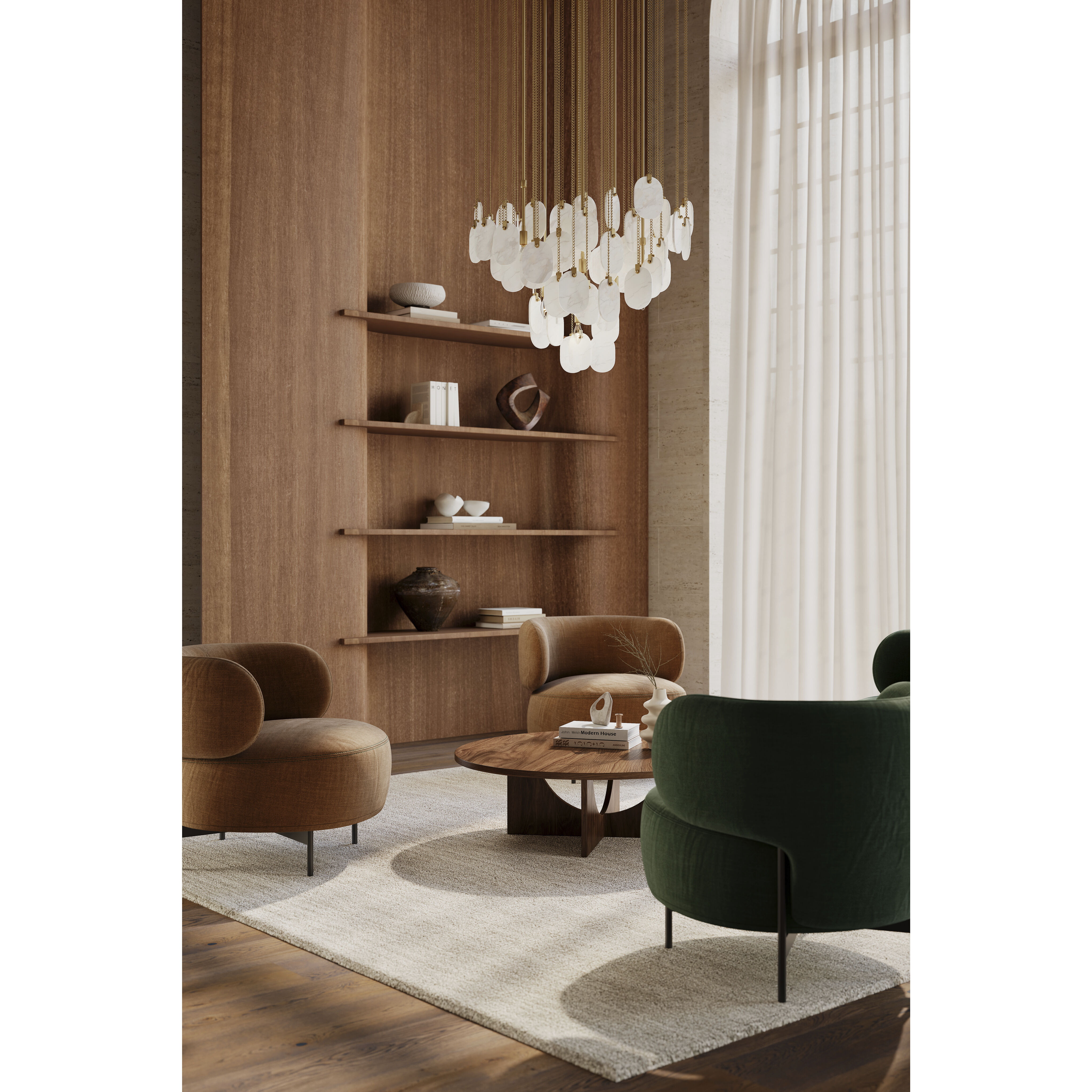 Velisse 8 Light 35.5 inch Legacy Brass Pendant Ceiling Light