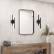 Soho 4 Light 5 inch Black with Brushed Nickel Accents ADA Sconce Wall Light