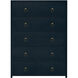 Lark 5 Drawer Dresser in Navy Blue