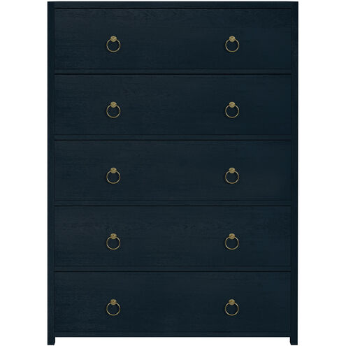 Lark 5 Drawer Dresser in Navy Blue
