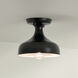 Sisu LED 8 inch Black Semi Flush Mount Ceiling Light