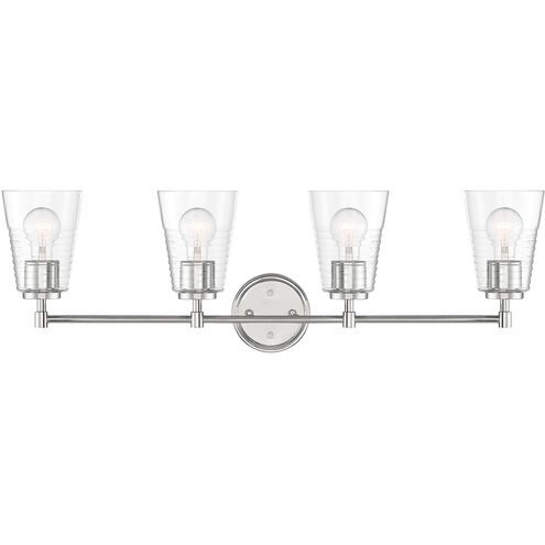 Ingo 4 Light 33.5 inch Polished Nickel Vanity Light Wall Light