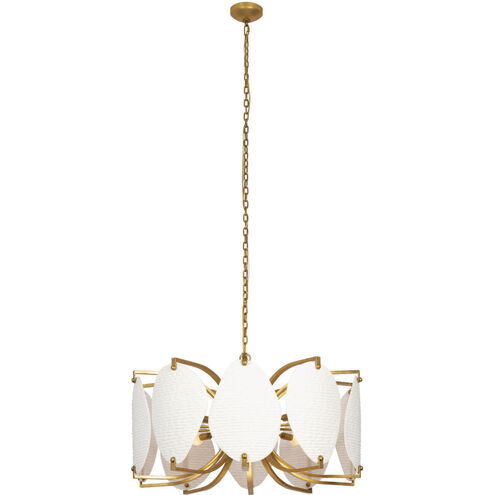 Aliform 10 Light 34 inch Oxidized Gold Leaf Pendant Ceiling Light