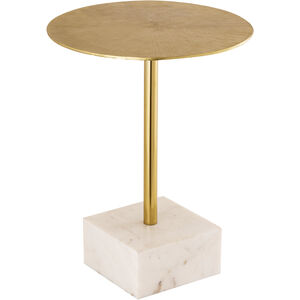 Bastien 21 X 16 inch Gold with White Accent Table