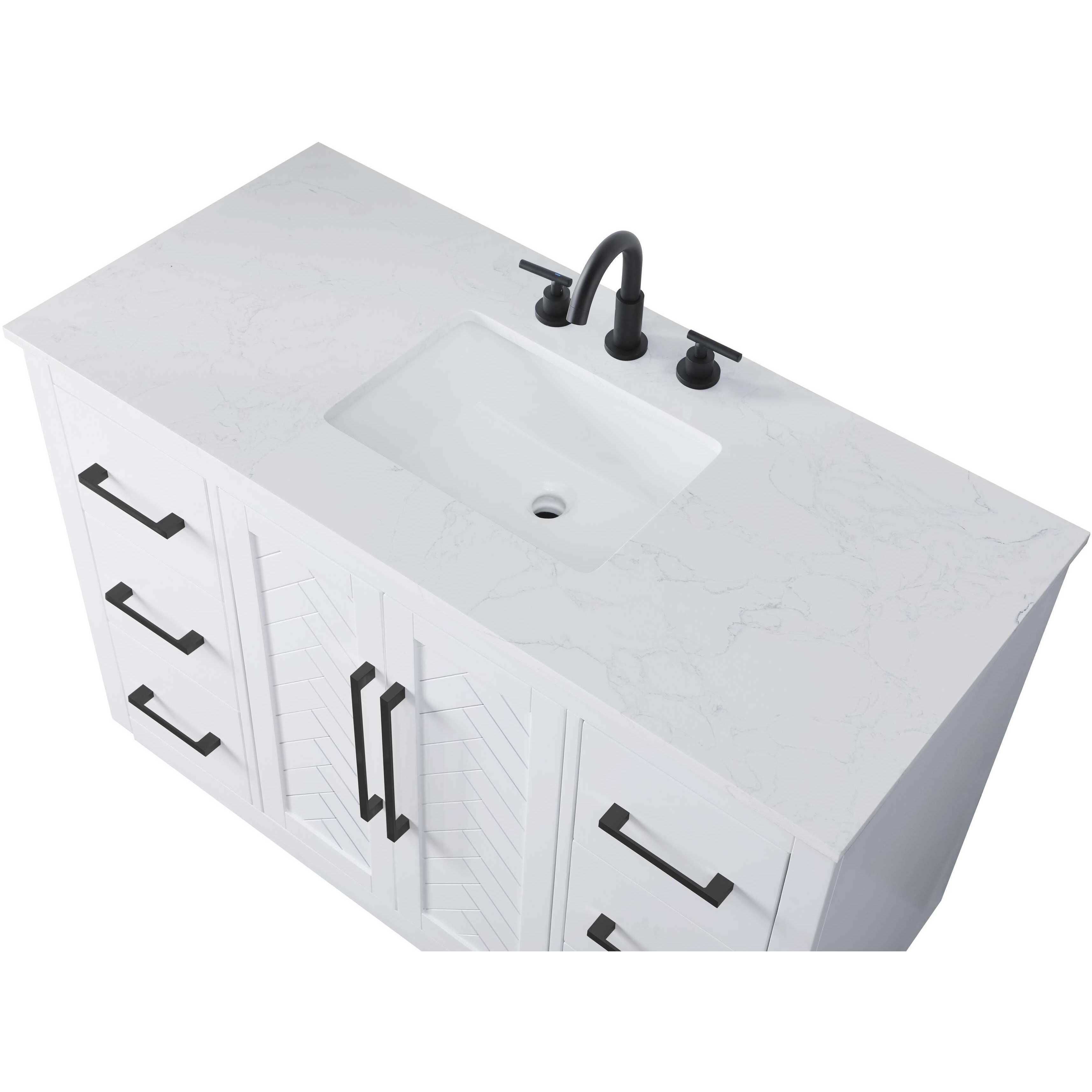 Chase 48 X 34 inch White Bathroom Vanity Cabinet