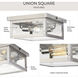 Union Square 2 Light 12 inch Stainless Steel Outdoor Flush Mount, Design Series