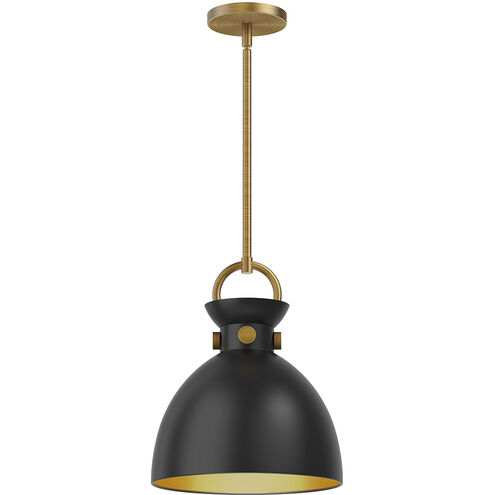 Alora Mood Waldo 1 Light 10.5 inch Aged Gold and Matte Black Pendant Ceiling Light