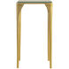 Honeycomb 22.5 X 12 inch Gold and Clear Drinks Table, Marjorie Skouras Collection