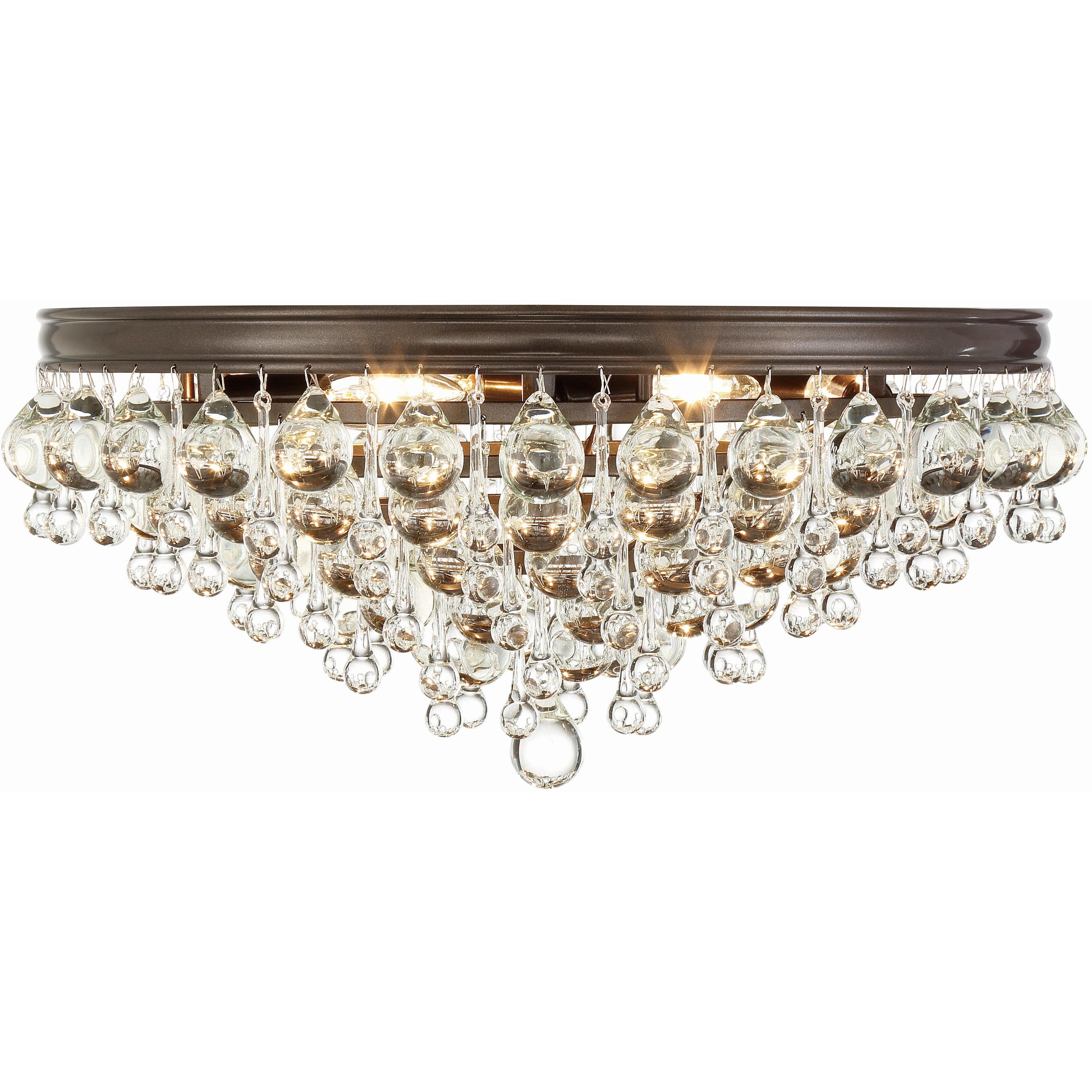 Calypso 6 Light 20 inch Vibrant Bronze Flush Ceiling Light